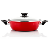 Arrocera Magefesa Coral 26cm 2.8L Tapa Vidrio Roja