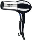 Secadora Cabello Conair Turbo Iones Cromada Anti Friz Ligera