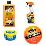 COMBO COCHE SHAMPOO + PROTECTOR + CERA PARA EXTERIOR COCHE