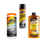 KIT LIMPIEZA AUTO TOALLAS + SHAMPOO Y ESPUMA LLANTA ARMORALL