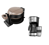 WAFLERA GIRATORIA + CAFETERA DE GOTEO BLACK & DECKER