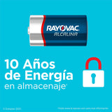 PILA RAYOVAC ALCALINA C CON 2 UNIDADES 1.5V 814-2LA.01