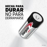 Pila Energizer Max Alcalina D Con 2 Piezas Grande