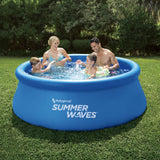 Alberca Inflable Armado Facil Summer Waves 2074lts Color Celeste