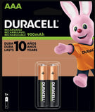 DURACELL RECARGABLE AAA CON 2 UNIDADES 900 MAH 1.2v