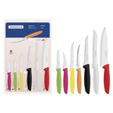 JUEGO DE CUCHILLOS TRAMONTINA PLENUS 7 PIEZAS ACERO INOX