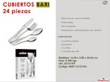 Juego De Cubiertos Magefesa Bari 24 Piezas Acero Inox 429113121396